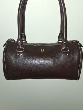Vintage Kate Spade Westbury Serena Leather Satchel Bowler Bag - Maple Brown